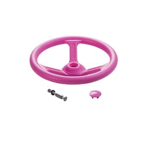 Plastic Playset Steering Wheel - Pink