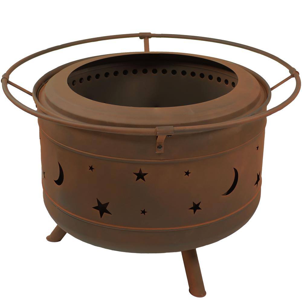 Sunnydaze Decor 24 in. Cosmic Smokeless Fire Pit NB-984 - The Home Depot