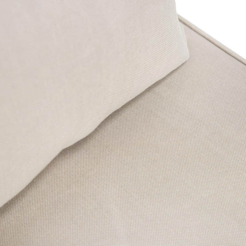 Beige Aluminum Frame Dining Armchair with Cushions