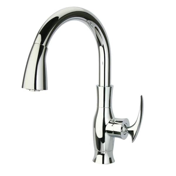 LaToscana Firenze Single-Handle Pull-Down Sprayer Kitchen Faucet in Chrome