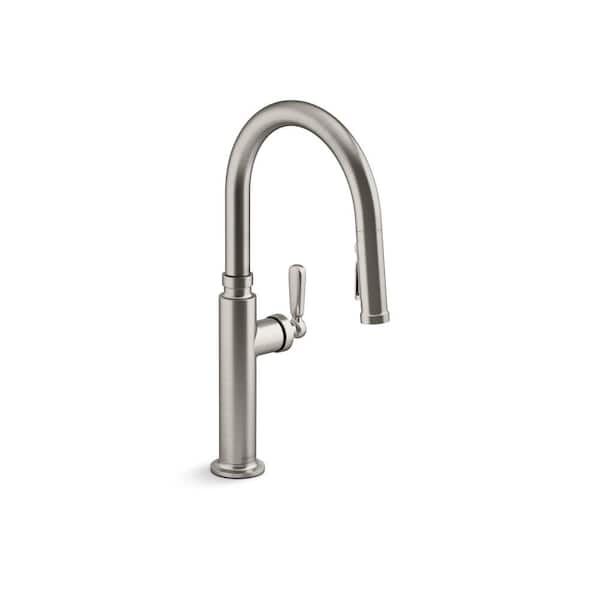 KOHLER Edalyn By Studio McGee Pull-Down Kitchen Sink Faucet With Three-Function Sprayhead in Vibrant Stainless