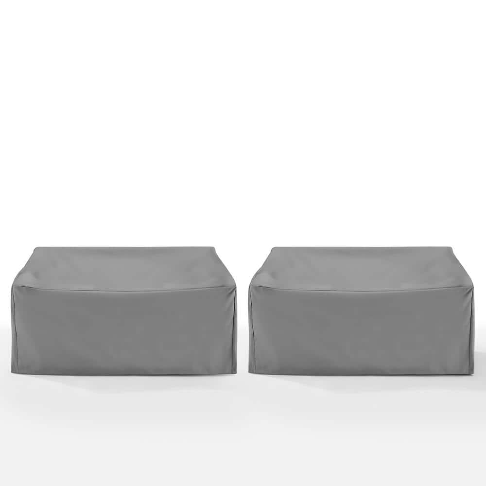 Gray Heavy-Duty Vinyl Outdoor Loveseat Covers Set of 2