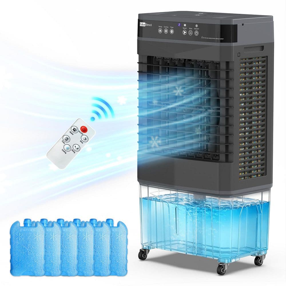 Edendirect 2800 Air Volume CFM 3 of Speed Settings Portable Evaporative/Swamp Cooler for 750 sq. ft. Cooling Area