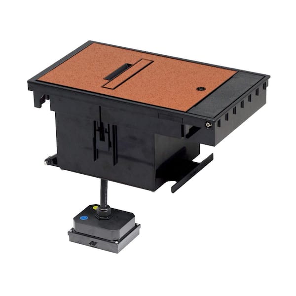Wiremold 2-Gang Brown Outdoor Ground Box Assembly, 20 Amp Duplex Receptacles
