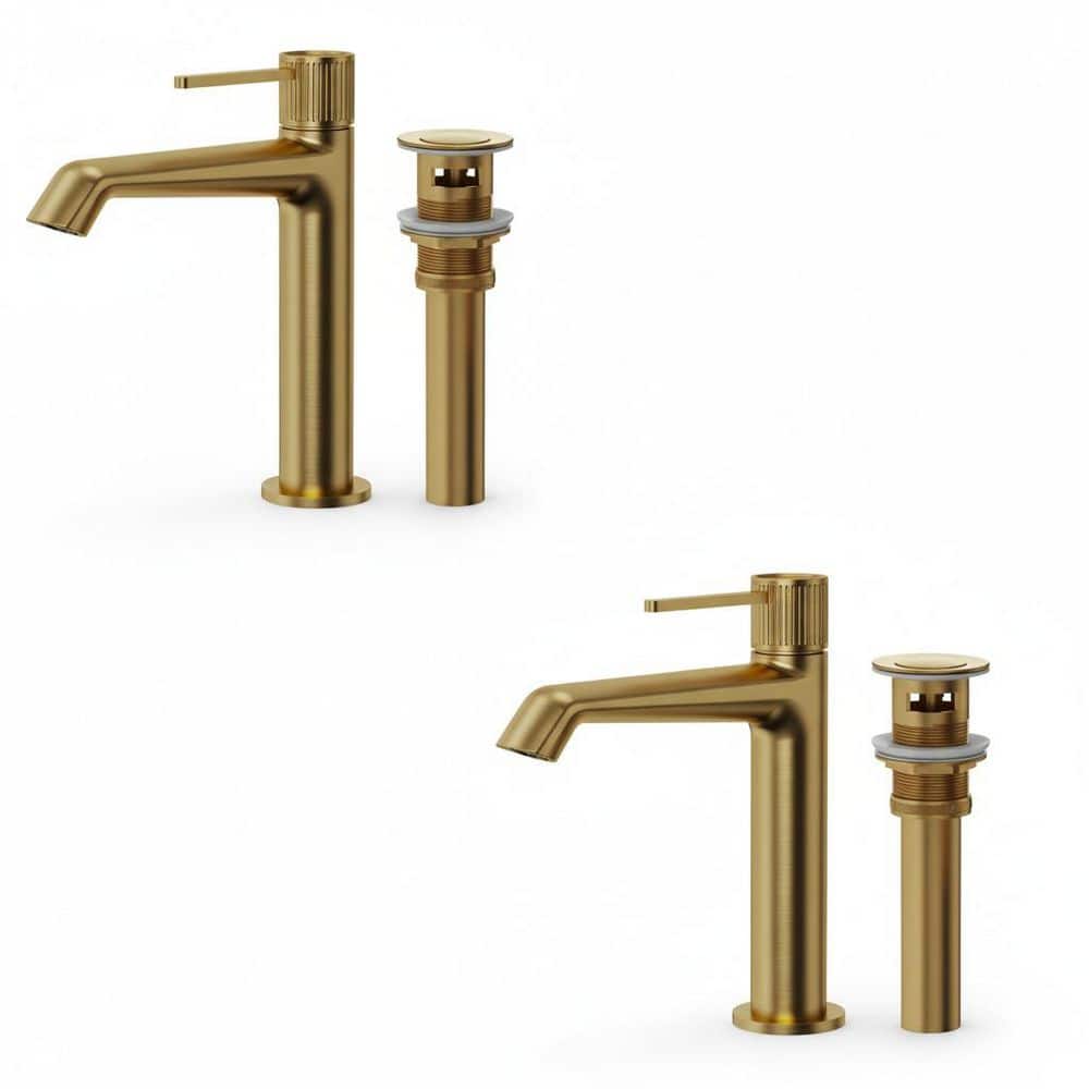 EVERSTEIN 2-Pack 8.25 in. Height Single Handle Faucet Single Hole