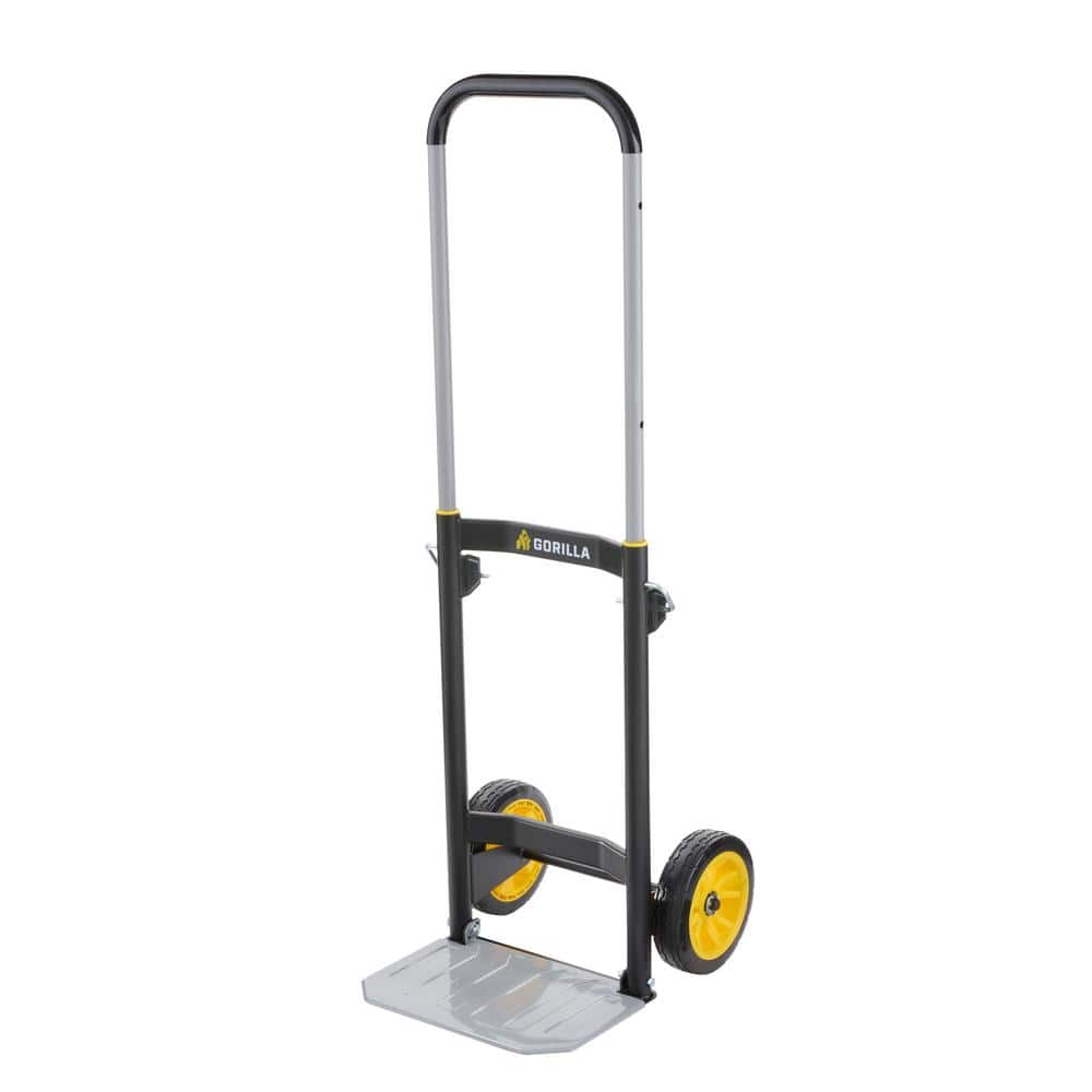 400 lbs. Capacity Steel Hand Truck with Compact Storage, Folding Toe Plate,