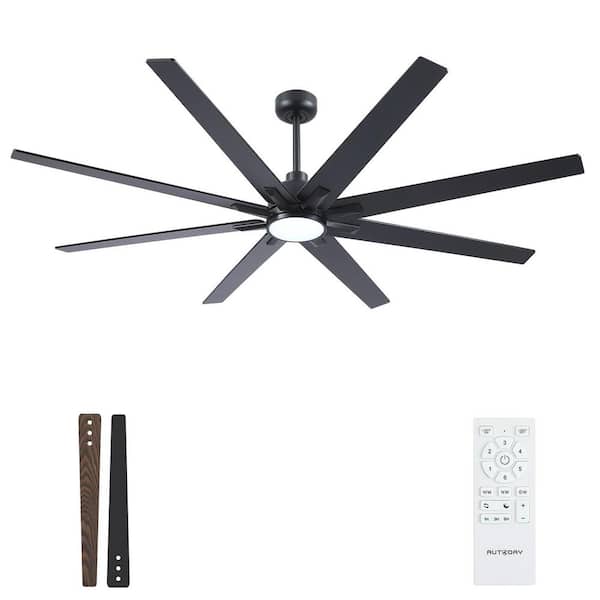 Jushua 72 in. Industrial Ceiling Fan with Light, 8