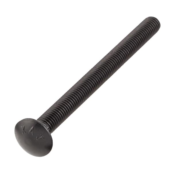 1/2 in. -13 x 6 in. Black Deck Exterior Carriage Bolt (15-Pack)
