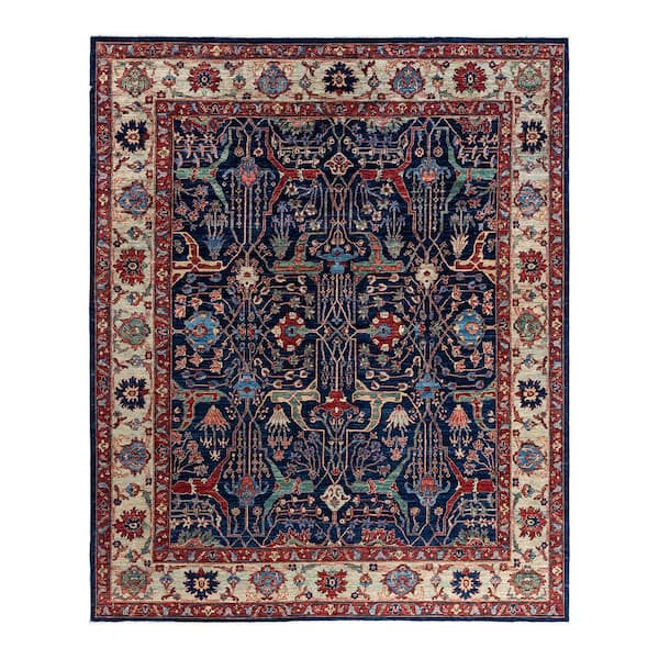 Solo Rugs Serapi Blue 8 ft. x 10 ft. Tribal Wool Indoor Area Rug