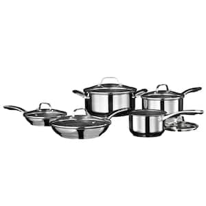 10-Piece Stainless Steel Nonstick Cookware Set with Lids