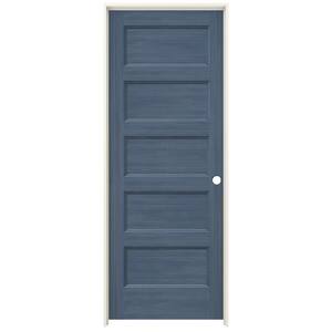 JELD-WEN 30 In. X 80 In. Conmore Denim Stain Smooth Solid Core Molded ...