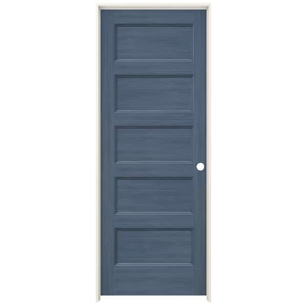 JELD-WEN 32 in. x 80 in. Conmore Denim Stain Smooth Hollow Core Molded Composite Single Prehung Interior Door