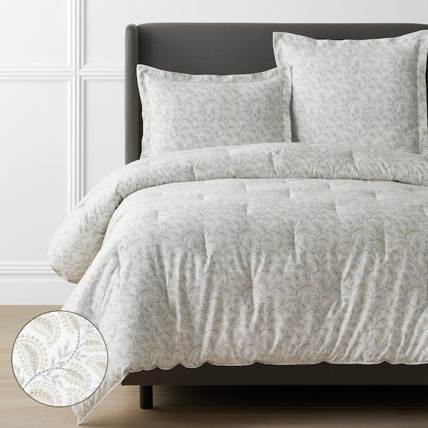 The Company Store Legends Luxury Sheela Paisley Taupe Queen Sateen Comforter