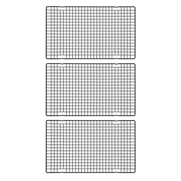 Black Stainless Steel Cooling Rack Set Oven Safe Multi-Function Heat Resistant Wire Rack Baking Rack 3 pcs