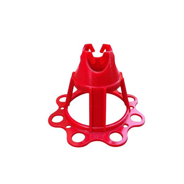 Angel Sar 100-Pieces Red Plastic Rebar Chairs, Elevates Rebar 1.5 in. or 2 in. - Rebar #3 to #5, Concrete Pouring Applications