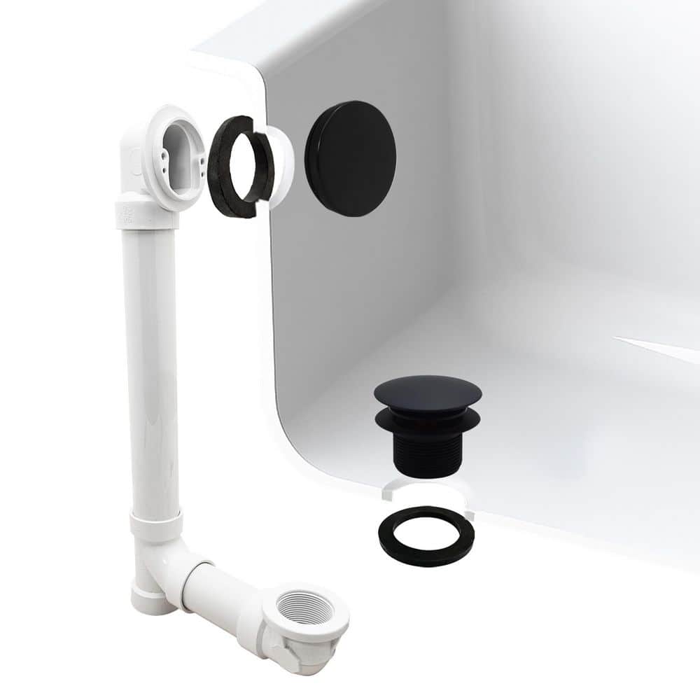 Westbrass 12 in. & 4 in. Bath Waste & Overflow with Tip-Toe Drain