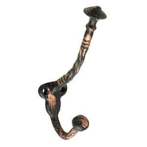 Mascot Hardware HK039COP 5 in. Twisted Distressed Copper Hat & Coat Hook, Pack of 5