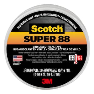 3/4 in. x 66 ft. x 0.008 in. Super 88 Vinyl Electrical Tape, Black