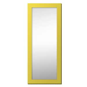 22 in. x 65 in. Modern Rectangle Framed Full-Length Mirror Gold Aluminum  Alloy Mirror Standing Mirror, Standing Holder
