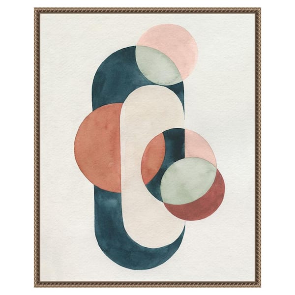Amanti Art Loops and Bounds II by Grace Popp 23 in. W x 28 in. H. Canvas Wall Art Print Framed in Bronze
