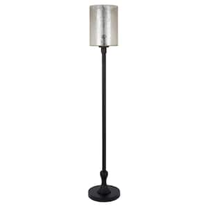 Numit 68.75 in. Blackened Bronze Floor Lamp with Mercury Glass Shade