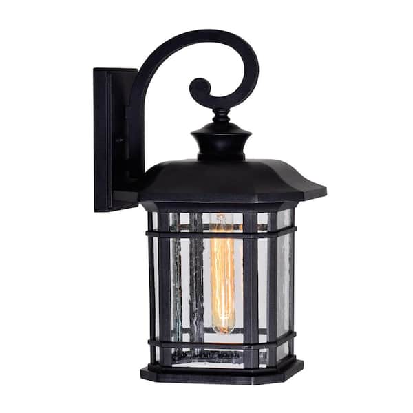 CWI Lighting Blackburn 1 Light Outdoor Black Wall Lantern