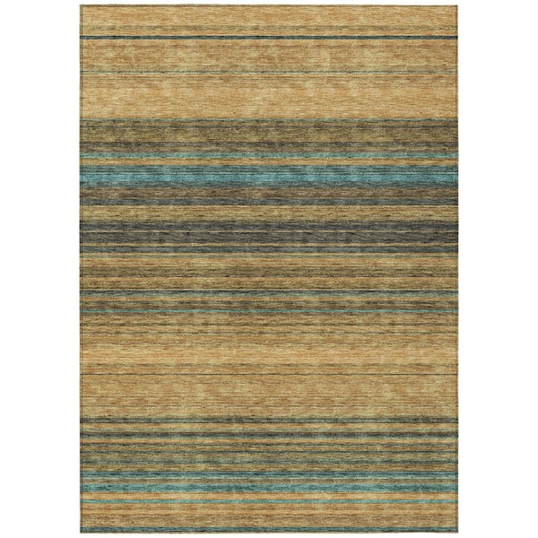 Chantille Machine Washable Indoor/Outdoor Abstract ACN979 Wheat 10 ft. x 14 ft. Area Rug