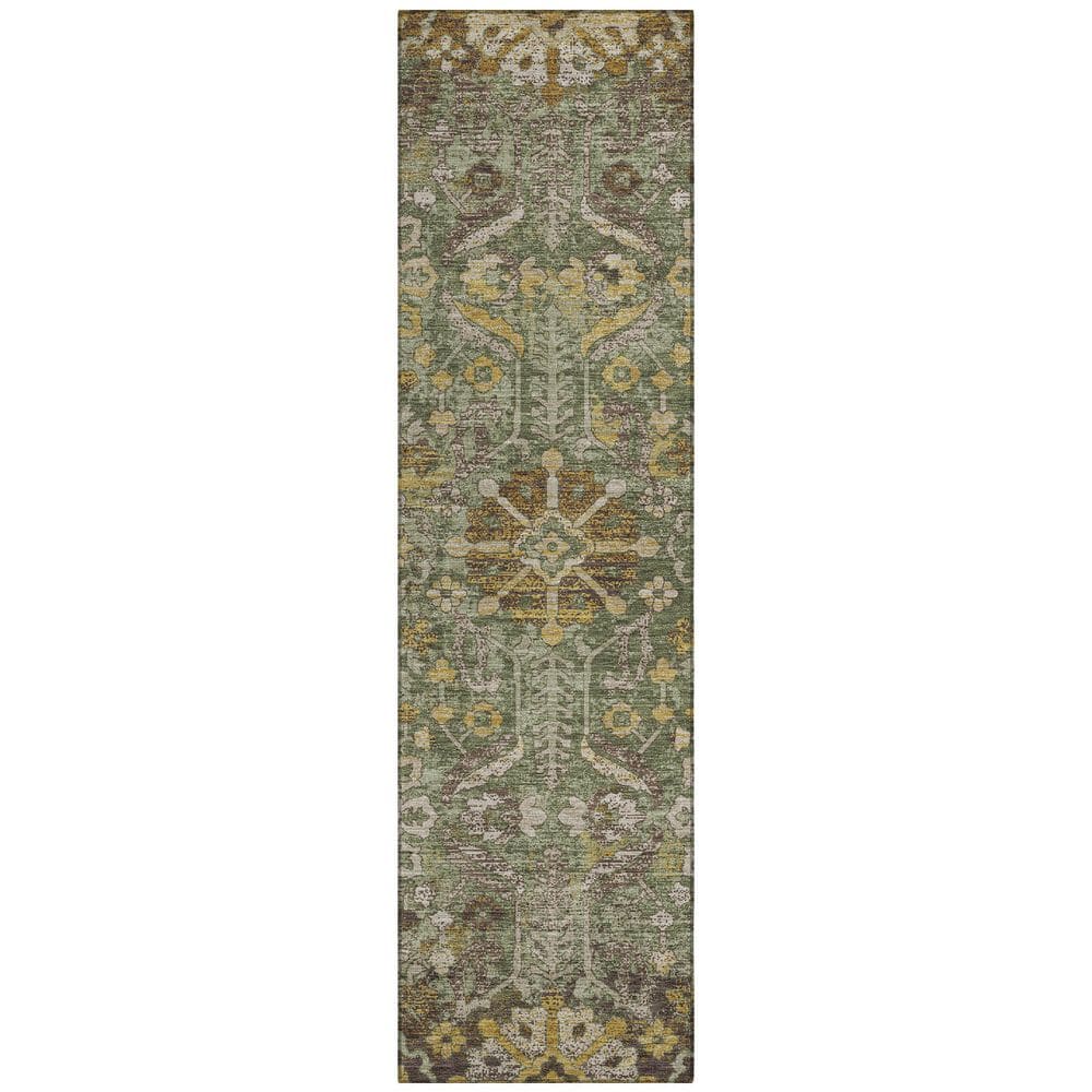 Chantille Machine Washable Indoor/Outdoor Abstract ACN2617 Olive 2 ft. x 7 ft. Runner Rug price history on PriceWatchPro