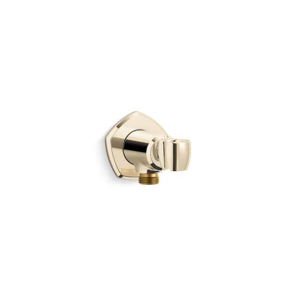 KOHLER Occasion Wall-Mount Handshower Holder with Supply Elbow And Check Valve in Vibrant French Gold