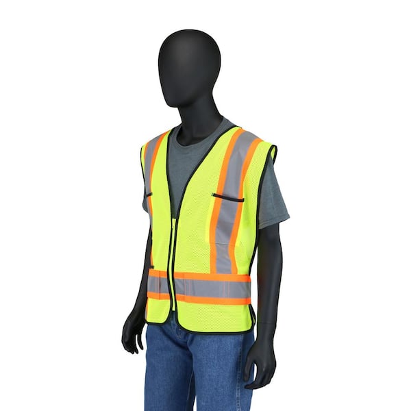 HDX Hi Visibility 2-Tone Class 2 Reflective Safety Vest HDX46610 
