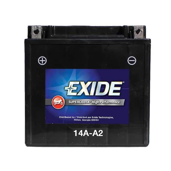 Exide SuperCrank Lead Acid 14A-A2 Powersport Battery 14A-A2 - The