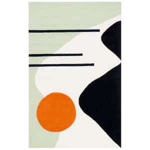 Rodeo Drive Green/Black 8 ft. x 10 ft. Abstract Area Rug