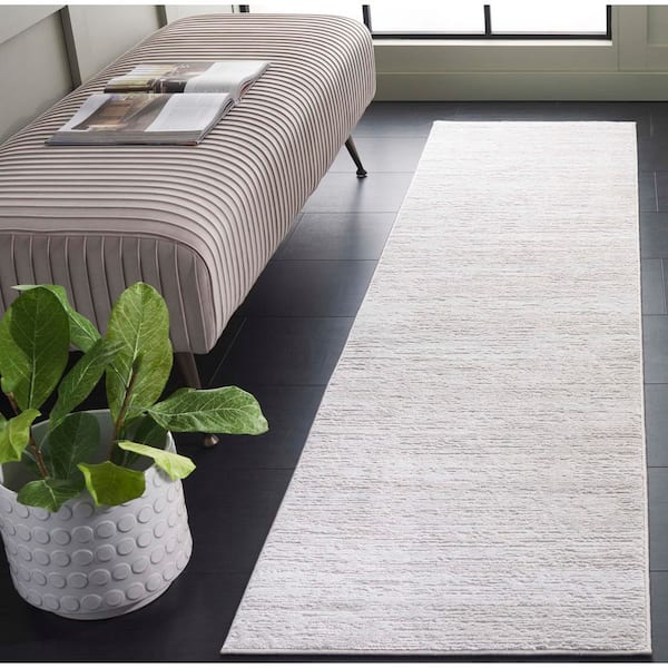 Carter 2 ft. x 10 ft. Ivory/Taupe Striated Runner Rug