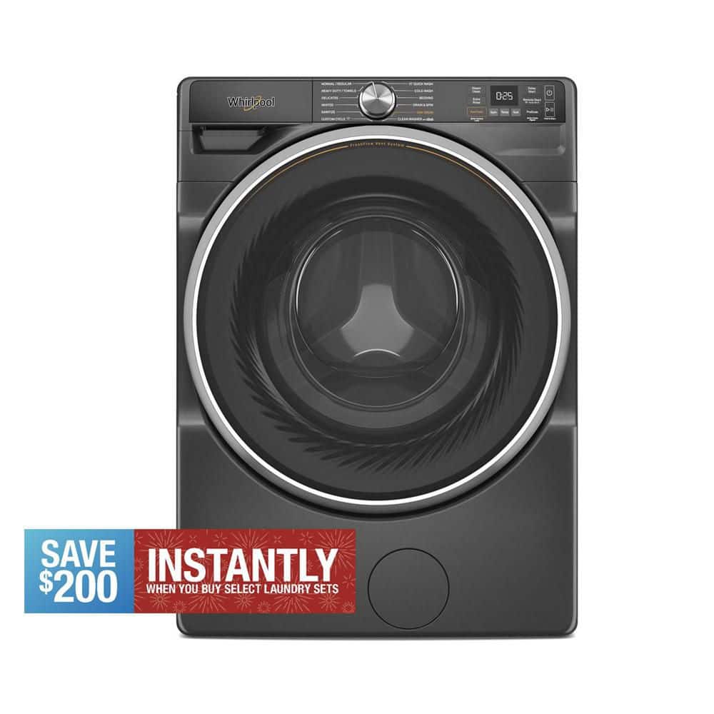 5.0 cu. ft. Front Load Washer in Volcano Black with Fresh Flow Vent System