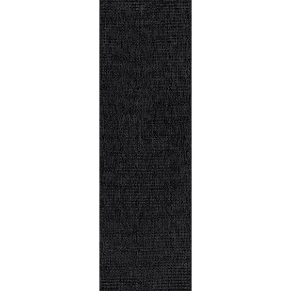 Royal Easy Jute Dark Grey 2 ft. x 7 ft.. Solid Indoor Outdoor Area Rug