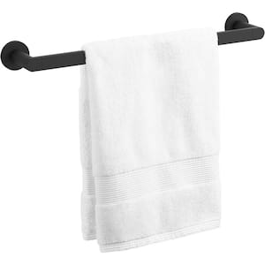Composed 18 in. Wall Mounted Towel Bar in Matte Black