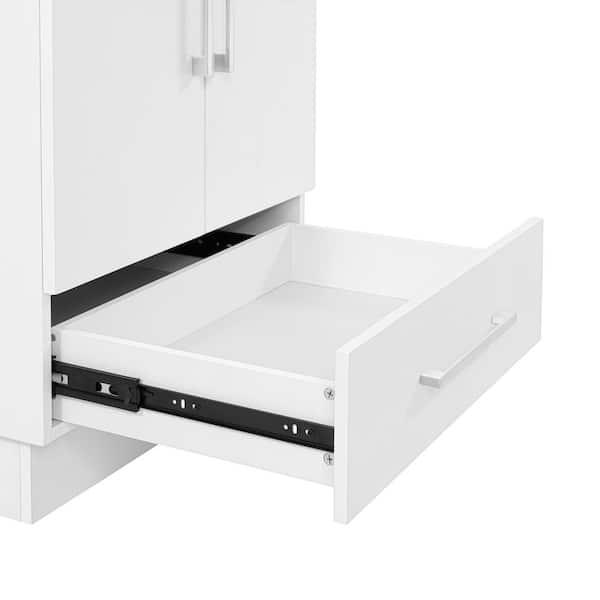 Tuscany® 24W x 21-1/4D White Cabinet & Stainless Steel Laundry