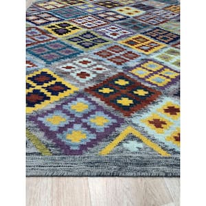 Summer Weave Multi 5 ft. x 8 ft. Hand Woven Wool Contemporary Area Rug