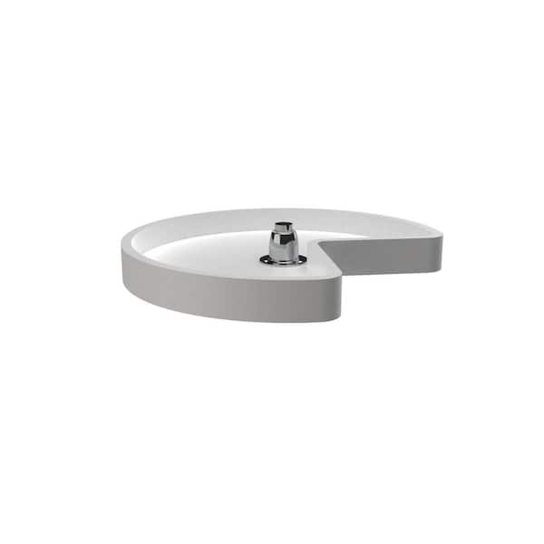 Rev-A-Shelf Polymer Kidney 1-Shelf Lazy Susan w/Bottom Mount Rotating Post for Corner Wall Cabinets