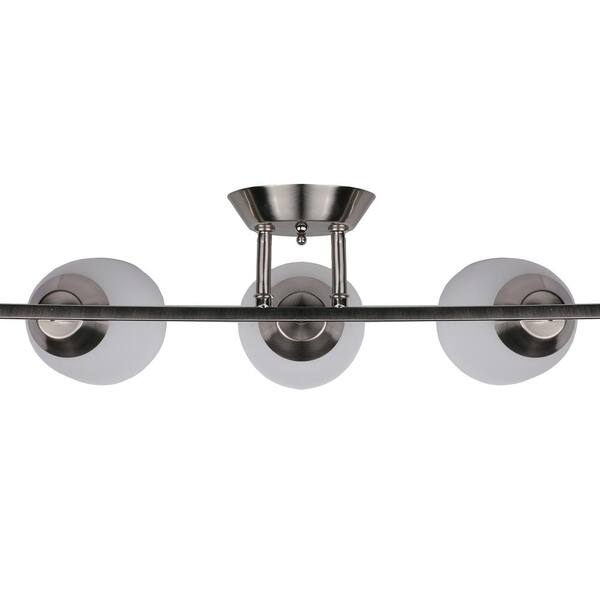 Mingbright 3 Lights Brushed Nickel Wall Vanity Lighting Fixture Kch45360 The Home Depot