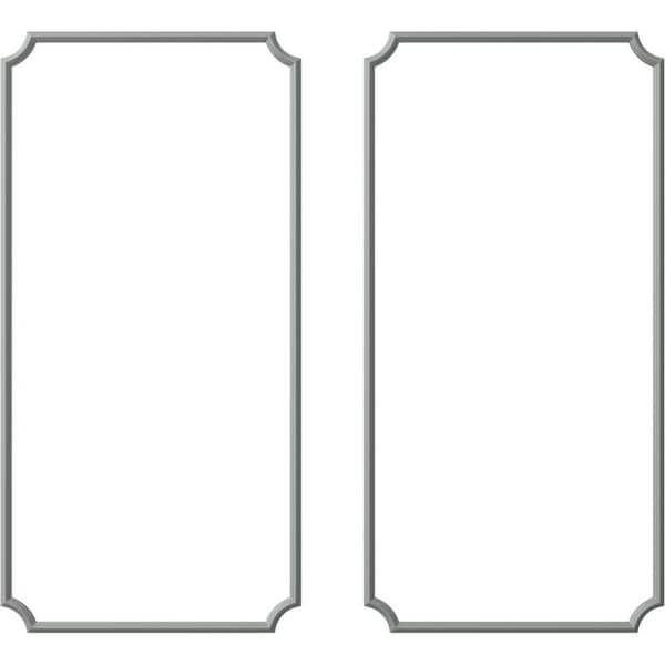 Ekena Millwork 24 in. W x 48 in. H Unfinished Polyurethane Large Classic Panel Moulding Kit (Double Panel)