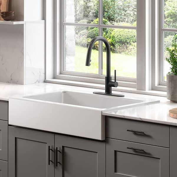 White Fireclay Kitchen Sink Sk450 34fc