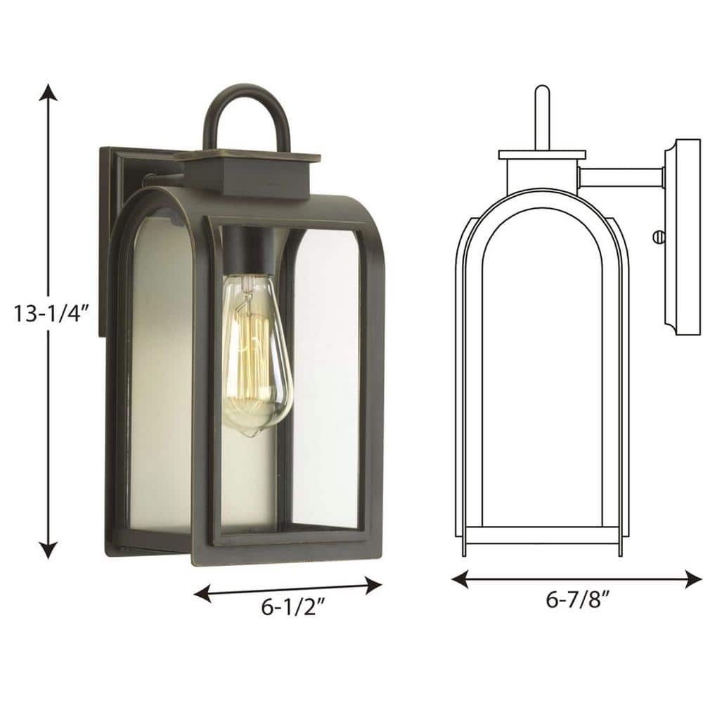 Bronze 13.25" Dimmable Direct Wired Lantern