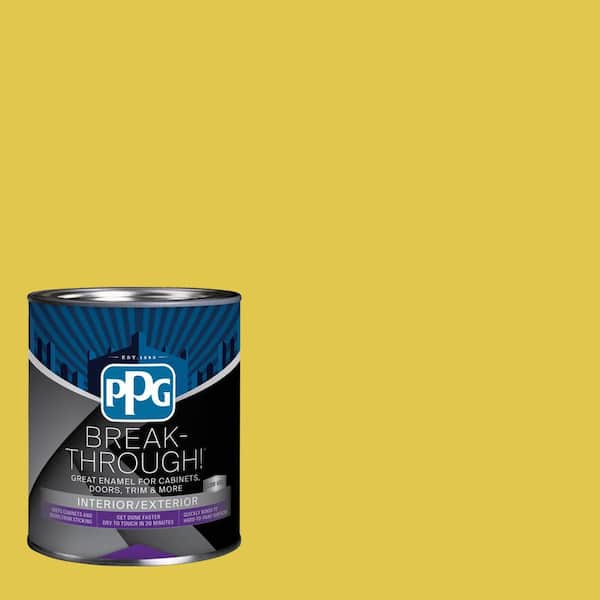 1 qt. PPG1215-5 Golden Yarrow Semi-Gloss Door, Trim & Cabinet Paint