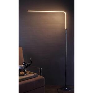 Natalie 63 in. Chrome Integrated LED Floor Lamp