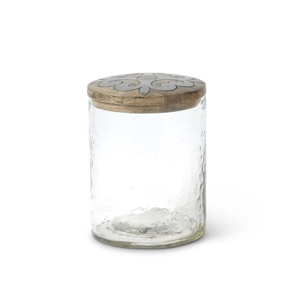 Mason Craft & More Airtight Kitchen Food Storage Clear Glass Pop Up Lid  Canister, Extra Large 4.6 Liter Pop Up Canister