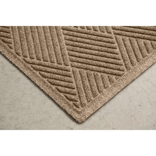 Bungalow Flooring Waterhog Diamonds 35 in. x 97 in. Pet Polyester Indoor Outdoor Runner Dark Brown