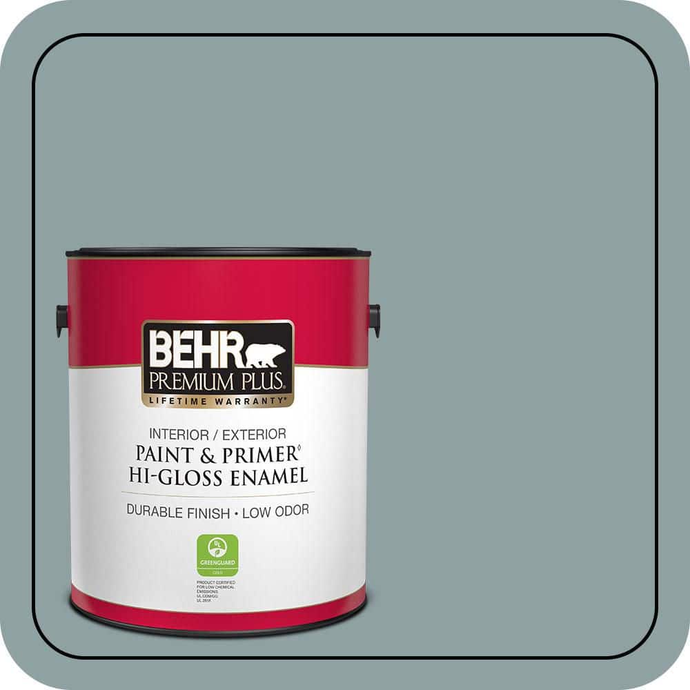 1 gal. #N440-4 October Sky Hi-Gloss Enamel Interior/Exterior Paint & Primer price history on PriceWatchPro