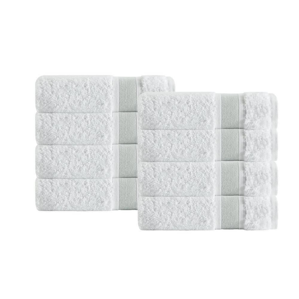 Unique 8 pcs Green Turkish Cotton Hand Towels