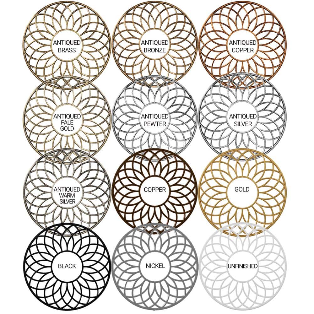 22-Inch White PVC Pierced Ceiling Medallion